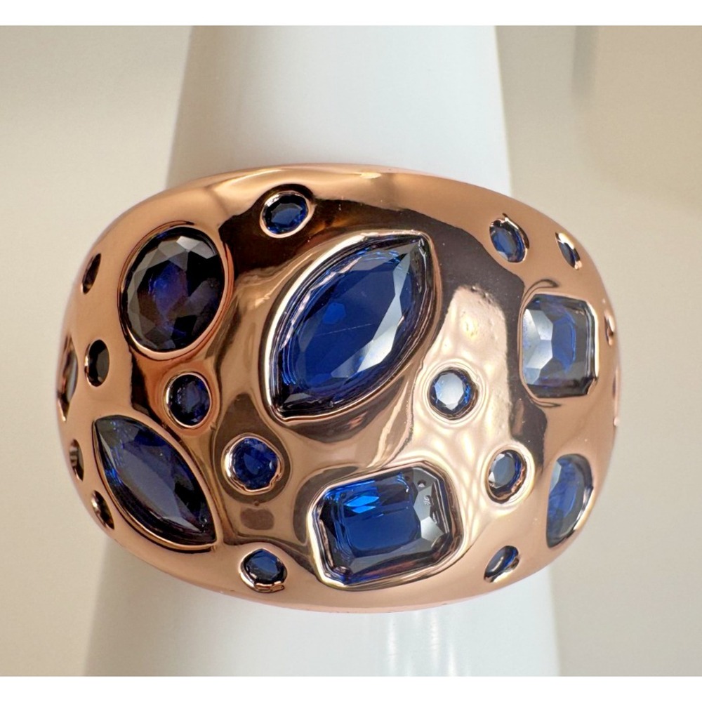 Bomb Party Woke Up Royal Lab Grown Sapphire Rose Gold Ring RG83879 Size 10